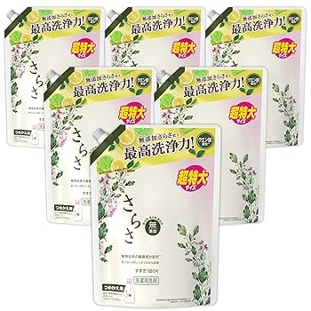 Amazon.co.jp: さらさ 洗濯洗剤 1.01kg×6袋 無添加 植物由来の